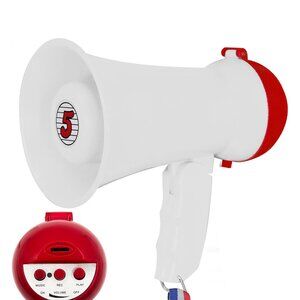 Megaphone Bullhorn Speaker 15W Battery Power Bull Horn Siren HW 1